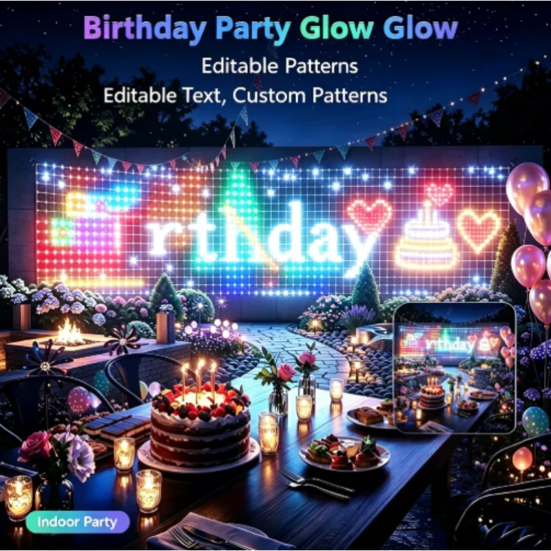 Lighting Christmas Decor - Luces LED RGBIC para exteriores, luces