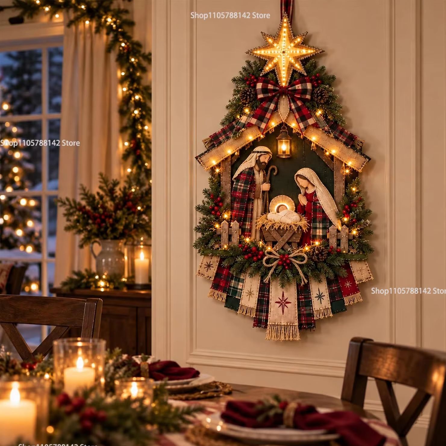 Lighting Christmas Decor - Kit de decoración navideña para colgar