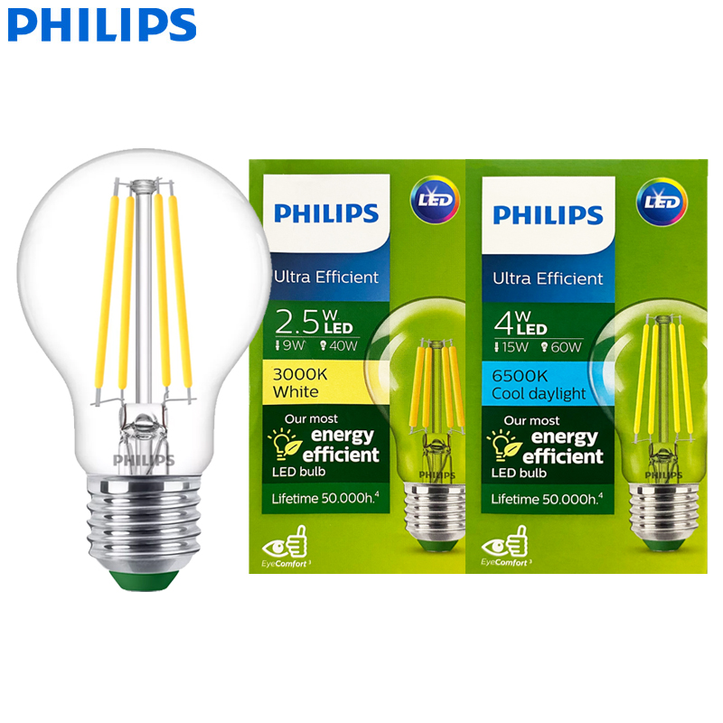Philips Bulb Led Classic - Philips Bombilla de filamento LED ultraeficiente
