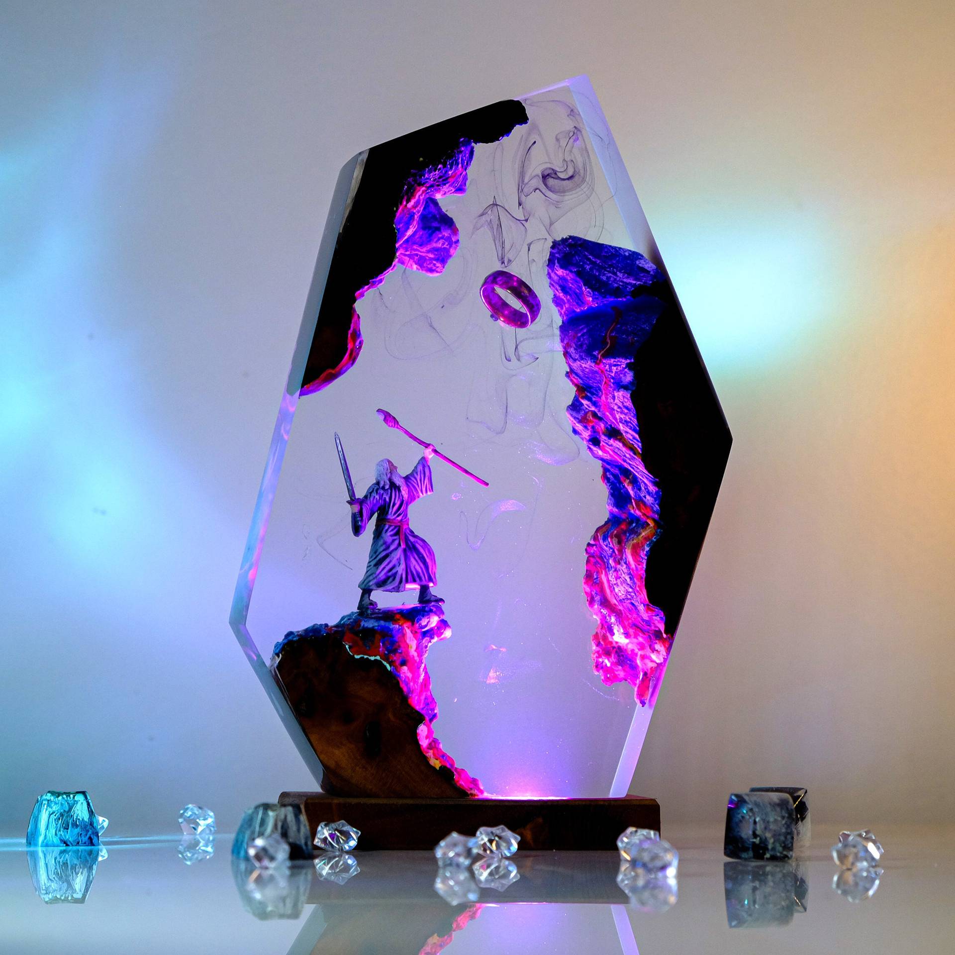 Lámpara de Resina con Figura d - Lighting Christmas Decor reseña y precio